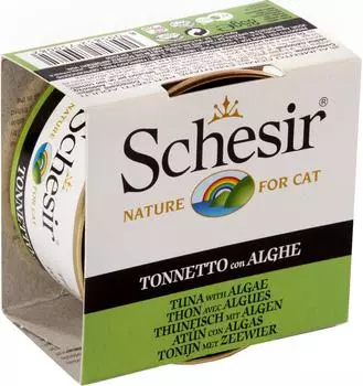 Влажный корм для кошек Schesir Тунец с морскими водорослями 85г (упаковка 20 шт.)