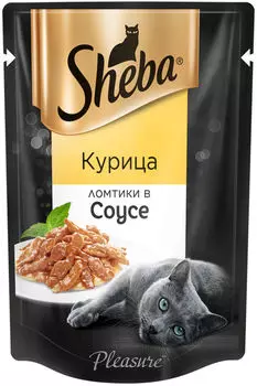 Влажный корм для кошек Sheba Ломтики в соусе с курицей 85г