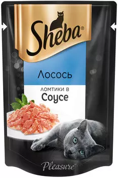 Влажный корм для кошек Sheba Ломтики в соусе с лососем 85г