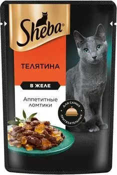 Влажный корм для кошек Sheba с телятиной 75гс доставкой!