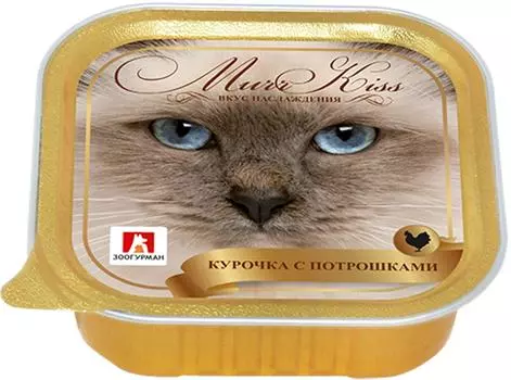 Влажный корм для кошек Зоогурман Murr Kiss Курочка с потрошками 100г (упаковка 15 шт.)