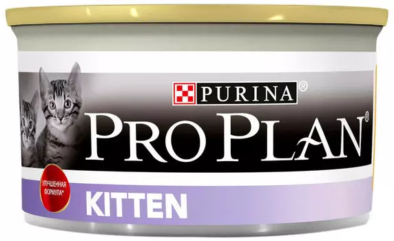 Влажный корм для котят Pro Plan Kitten мусс с курицей 85г