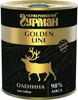 Влажный корм для собак Четвероногий гурман Golden line с олениной 340г