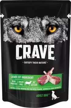 Влажный корм для собак Crave Ягненок 85г