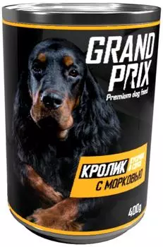 Влажный корм для собак Grand Prix Кролик с морковью 400г (упаковка 6 шт.)