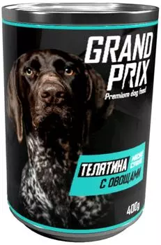 Влажный корм для собак Grand Prix Телятина с овощами 400г