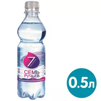 Вода Семь ручьев Окуловская минеральная негазированная 500мл