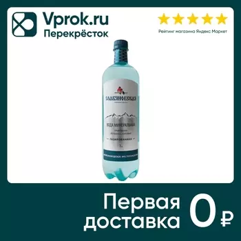 Вода Славяновская минеральная природная лечебно-столовая газированная 1л