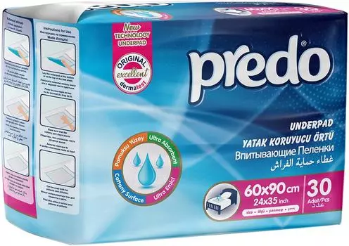 Впитывающие пеленки Predo 60*90см 30шт