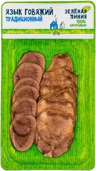 Язык говяжий Зеленая линия Традиционный 100гс доставкой!
