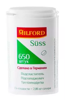 Заменитель сахара Milford Suss 650 таб. Закажите онлайн!