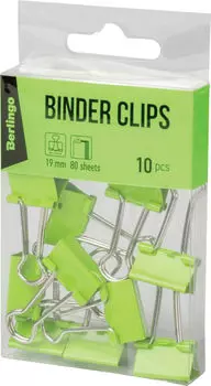 Зажимы для бумаг Berlingo 19мм 10шт