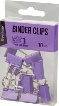 Зажимы для бумаг Berlingo 19мм 10шт
