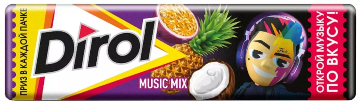 Жевательная резинка Dirol Music mix без сахара 13.6г