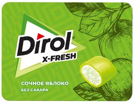 Жевательная резинка Dirol X-Fresh Сочное яблоко 16г