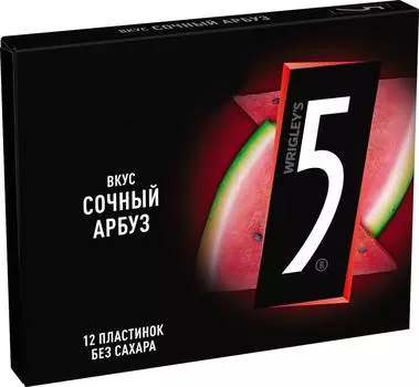 Жевательная резинка Five Арбузный шквал 31.2г