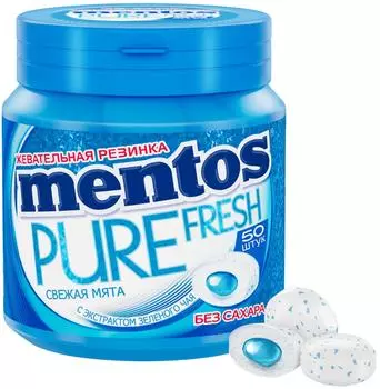 Жевательная резинка Mentos Pure Fresh Свежая мята 100г