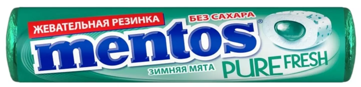 Жевательная резинка Mentos Pure Fresh Зимняя мята 15.5г