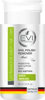 Жидкость для снятия лака EVI professional без ацетона с помпой-дозатором 150мл