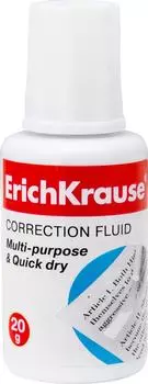 Жидкость корректирующая Erich Krause с кисточкой 20мл