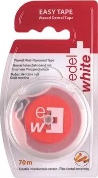 Зубная лента Edel+White Easy Tape вощеная с мятным вкусом 70м