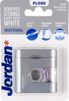 Зубная нить Jordan Whitening Floss с фтором и мятным вкусом 25м