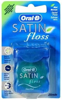 Зубная нить Oral-B SatinFloss мятная 25м