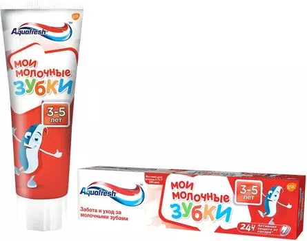 Зубная паста Aquafresh Мои молочные зубки детская 3-5 лет 50мл