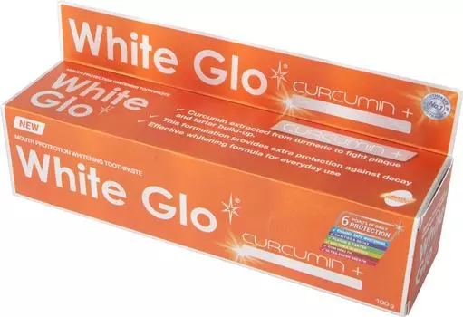 Зубная паста White Glo с куркумином 100г