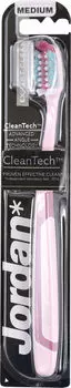 Зубная щетка Jordan Expert Clean Medium средней жесткости розовая