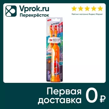 Зубная щетка Longa Vita Ang Birds электрическая детская мягкая 3+ 2шт (упаковка 2 шт.)