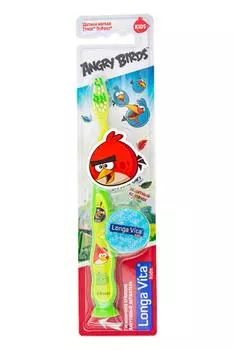 Зубная щетка Longa Vita Ang Birds детская мягкая 5+
