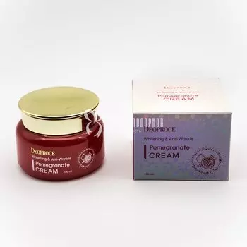 Антивозрастной крем для лица от пигментации с экстрактом граната DEOPROCE WHITENING &amp; ANTI-WRINKLE POMEGRANATE CREAM 100ml