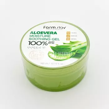 Гель для лица и тела многофункциональный FARMSTAY ALOEVERA MOISTURE SOOTHING GEL 100% 300ml