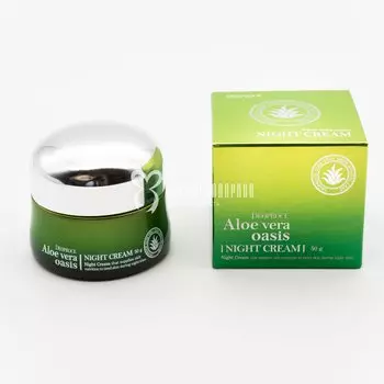 Крем для лица ночной с алоэ вера DEOPROCE ALOE VERA OASIS NIGHT CREAM 50g