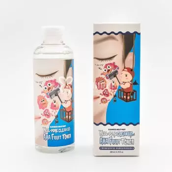 Тоник-пилинг с фруктовыми кислотами ELIZAVECCA HELL-PORE CLEAN UP AHA FRUIT TONER 200ml