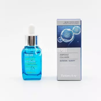 Высококонцентрированная ампульная сыворотка с коллагеном FARMSTAY DR.V8 AMPOULE SOLUTION COLLAGEN 30ml