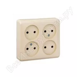 Четырехместная розетка Systeme Electric ЭТЮД PA16-205K