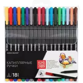 Набор капиллярных ручек Аква-колор SFWN-18 633626