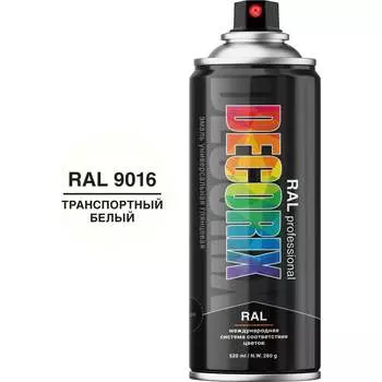 Аэрозольная эмаль Decorix RAL PROFESSIONAL 0138-9016 DX