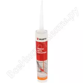 Ацетатный силикон для влажных помещений wurth economy силикон-ace-white-1 grade-280ml 089231887 053 24