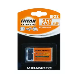 Аккумулятор minamoto 6f22, 250 mah, 1 card 5112