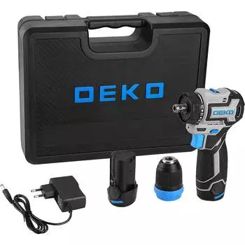 Аккумуляторная бесщеточная компактная дрель шуруповерт DEKO Loner 12V PRO 085-1122