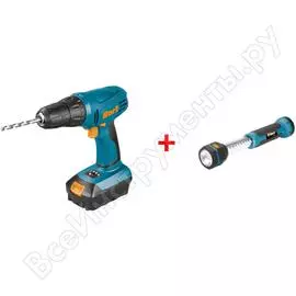 Аккумуляторная дрель-шуруповерт bort bab-14,4u-lik + фонарь bdl-36 98296365