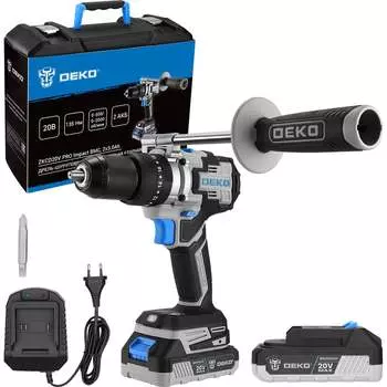 Аккумуляторная ударная бесщеточная дрель шуруповерт DEKO ZKCD20V PRO Impact 084-1034