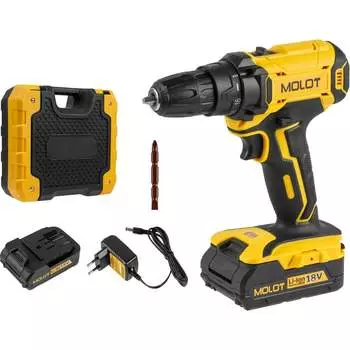 Аккумуляторный дрель шуруповерт MOLOT MBD 1815 Li 1335504