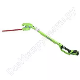 Аккумуляторный телескопический кусторез greenworks g24ph51 2200207