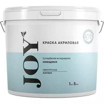 Акриловая супербелая интерьерная краска ABC FARBEN JOY 4300011 6 кг 4300011946