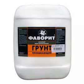 Акриловый грунт фаворит вдак-012г проникающий, 10 кг для внутренних и наружных работ 71114