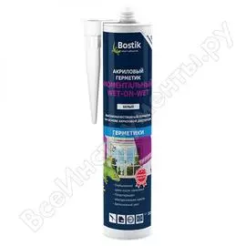 Акриловый моментальный герметик bostik wet-on-wet белый, 310 мл 12012272